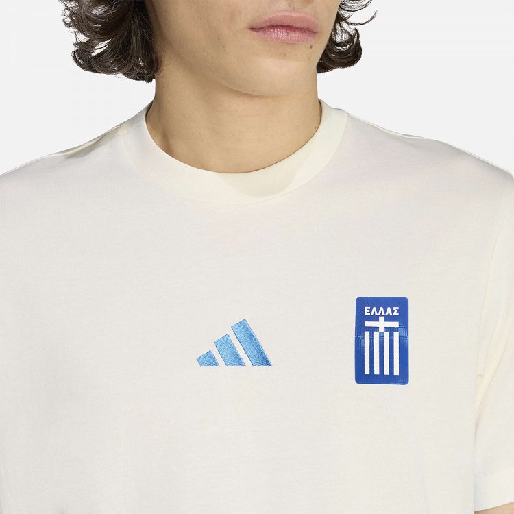 Ανδρικό T-shirt Essentials 3-Stripes ΕΛΛΑΣ 2026 Λευκό