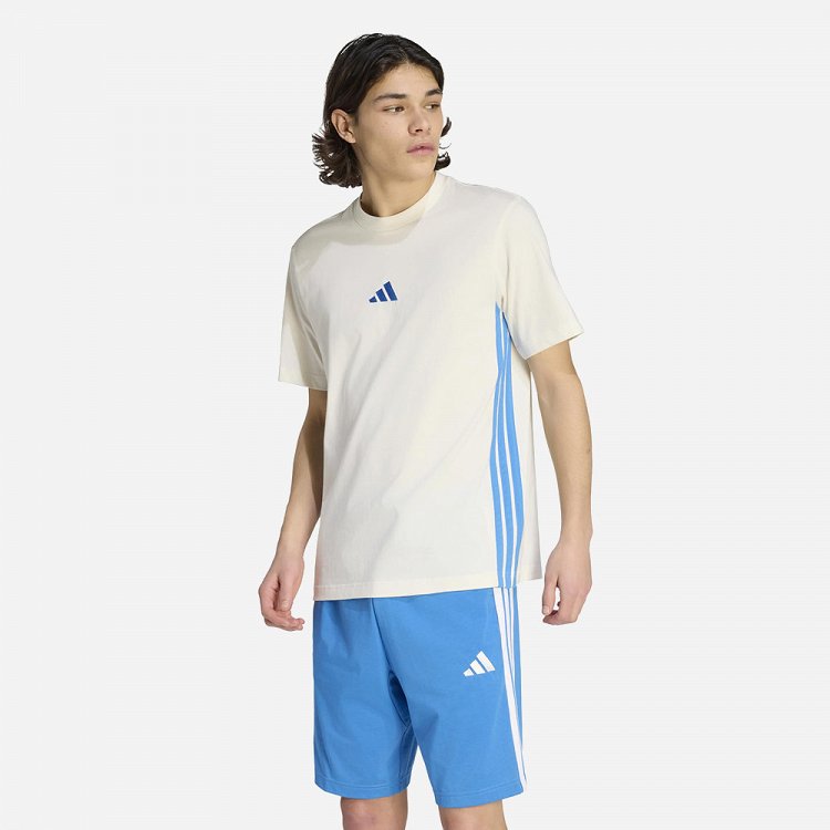 Ανδρικό T-shirt Essentials 3-Stripes ΕΛΛΑΣ 2026 Λευκό
