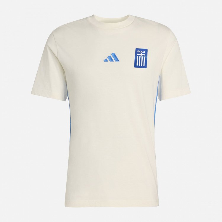 Ανδρικό T-shirt Essentials 3-Stripes ΕΛΛΑΣ 2026 Λευκό
