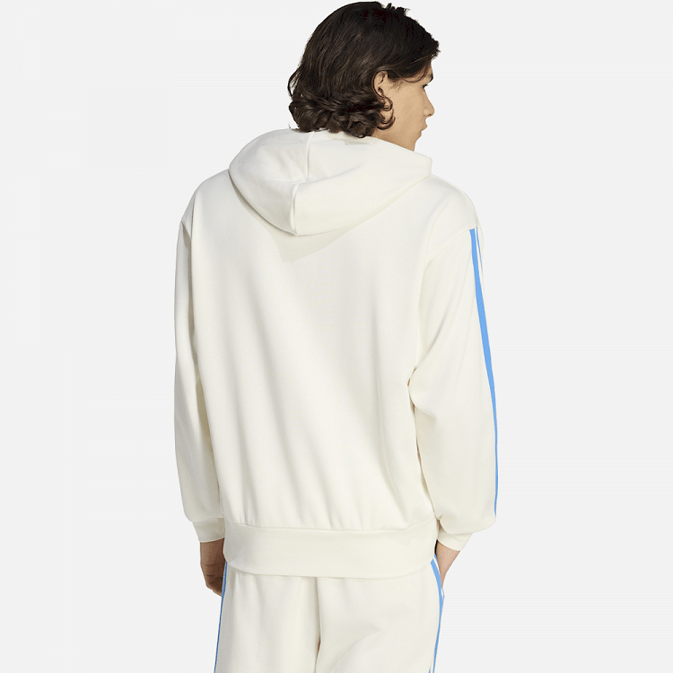 Ανδρικό Φούτερ με Κουκούλα Essentials 3-Stripes French Terry ΕΛΛΑΣ 2026 Λευκό