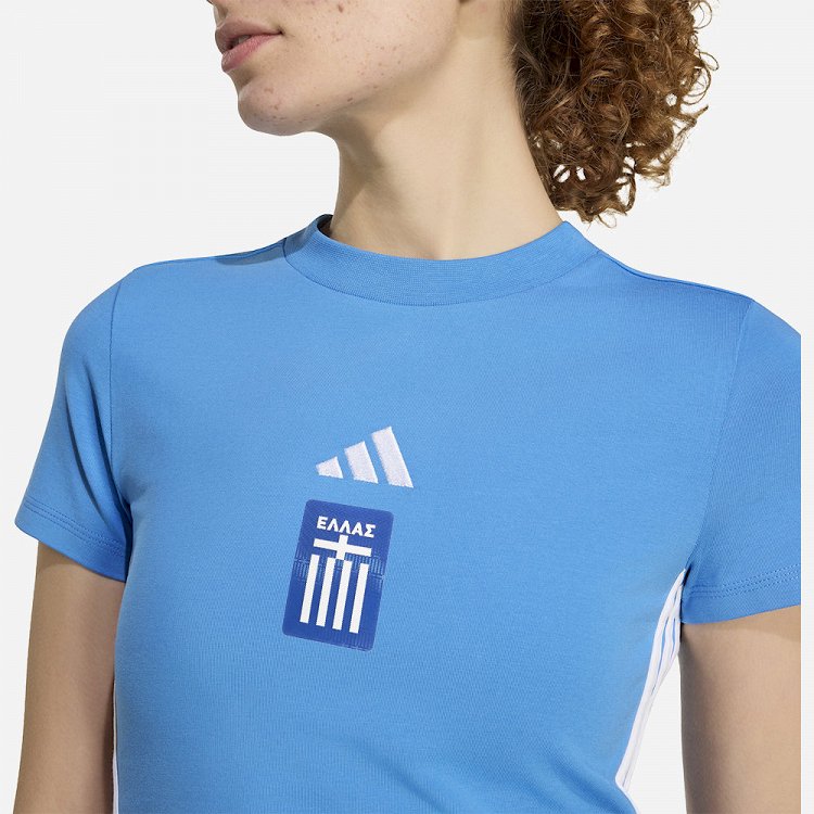 Γυναικείο T-shirt Essentials 3-Stripes ΕΛΛΑΣ 2026 Μπλε