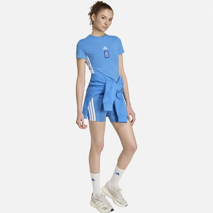 Γυναικείο T-shirt Essentials 3-Stripes ΕΛΛΑΣ 2026 Μπλε