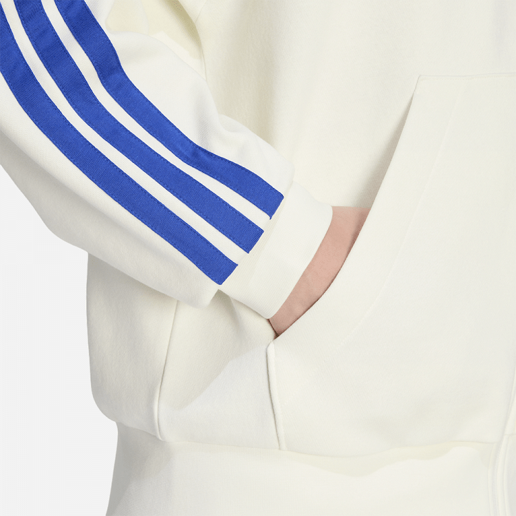 Ανδρική Ζακέτα με Κουκούλα Essentials 3-Stripes ΕΛΛΑΣ 2026 Λευκή