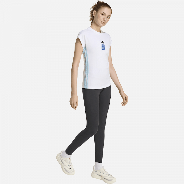 Γυναικείο T-shirt Essentials 3-Stripes Single Jersey ΕΛΛΑΣ 2026 Λευκό