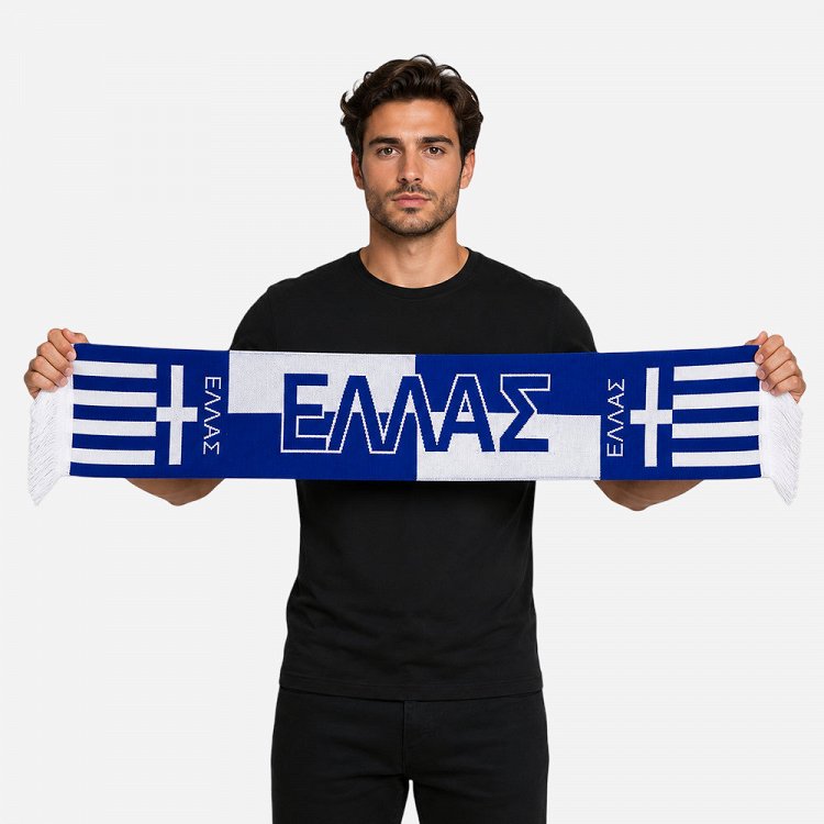 Ποδοσφαιρικό κασκόλ ΕΛΛΑΣ 2026 Μπλε