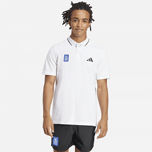 Ανδρικό Polo T-shirt Essentials Small Logo Piqué ΕΛΛΑΣ 2026 Λευκό