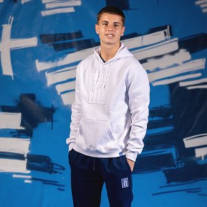 Ανδρικό Φούτερ με Κουκούλα ΕΛΛΑΣ 2026 Λευκό