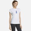 Γυναικείο T-shirt Essentials 3-Stripes Single Jersey ΕΛΛΑΣ 2026 Λευκό